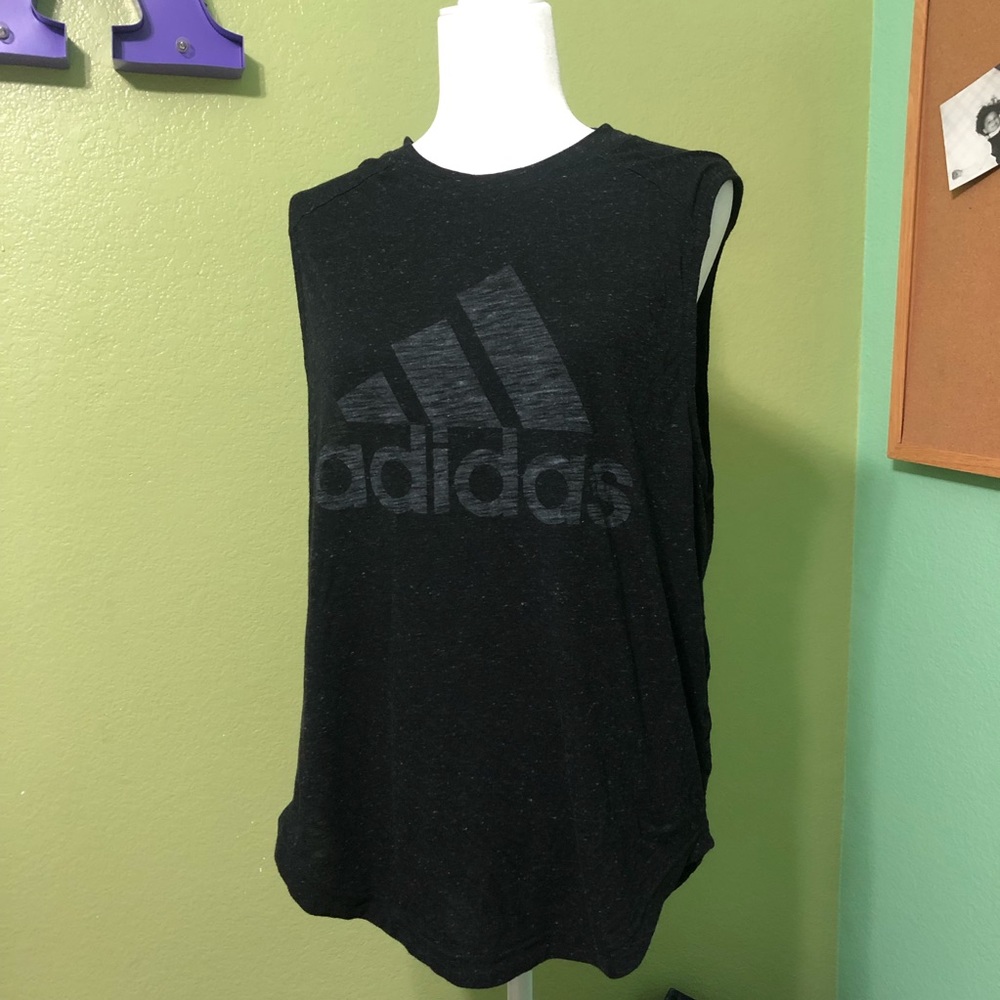 ADIDAS CUT OFF SLEEVE TEE
